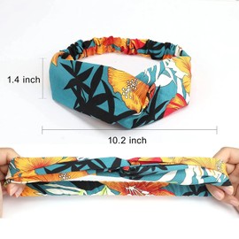 Headbands for Women, Elastic Printed Women's Headband: Stylish Hair Accessory for Yoga, Workouts, and More (24 PCS SET)