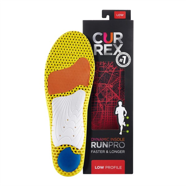 Plantilla CURREX RunPRO | Plantilla de soporte dinámico para hombres, mujeres y jóvenes | Amortiguación añadida y soporte flexible | Plantilla líder mundial para correr, triatlón, caminar y zapatos cómodos