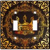 Metal Light Switch Plate Cover Elegant Black Crown Frame FRA021
