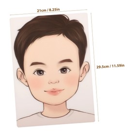 TEHAUX Face Painting Practice Board Reusable and Washable Makeup Board for Artists for Mimicking Facial Painting Techniques and Enhancing Skills for Beginners and Professionals