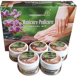 PROFESSIONAL FEEL Manicure Pedicure Facial Kit, Glowing Skin Care Treatment for All Skin Types, for Men and Women - 250g