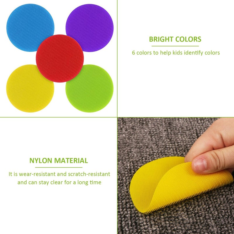 30 Round Carpet Markers, 1 Storage Bag, Classroom Floor Markers,