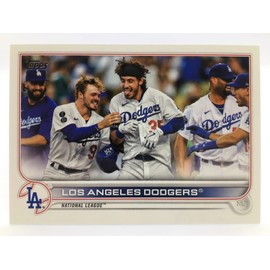 Cody Bellinger and Gavin Lux Baseball Card 2022 Topps Baseball Series Two 106 Victories #469