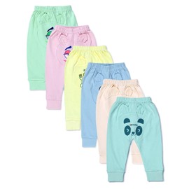 Superminis Unisex Baby Regular Fit Leggings 9 Months-12 Months Multicolor - Pack of 6