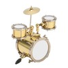 Copper Miniature Drum Set Model with Case Mini Percussion Musical