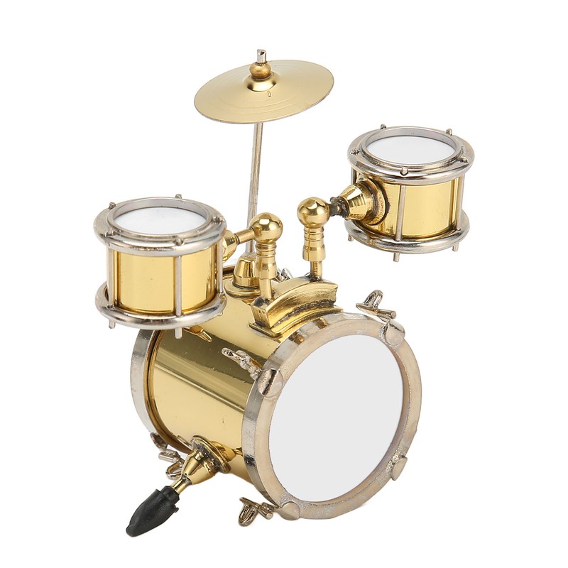 Copper Miniature Drum Set Model with Case Mini Percussion Musical