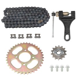 Relibupdater 420 Rear Sprocket 37 Tooth,96L Chain,Front Sprocket 14T Kit for The ATV 70 90 110 125CC Quad Bike Motorcycle