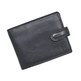 STARHIDE Essentials RFID Blocking Genuine Leather Billfold Wallets for Men with Gift Box 5002 (Black Brown)