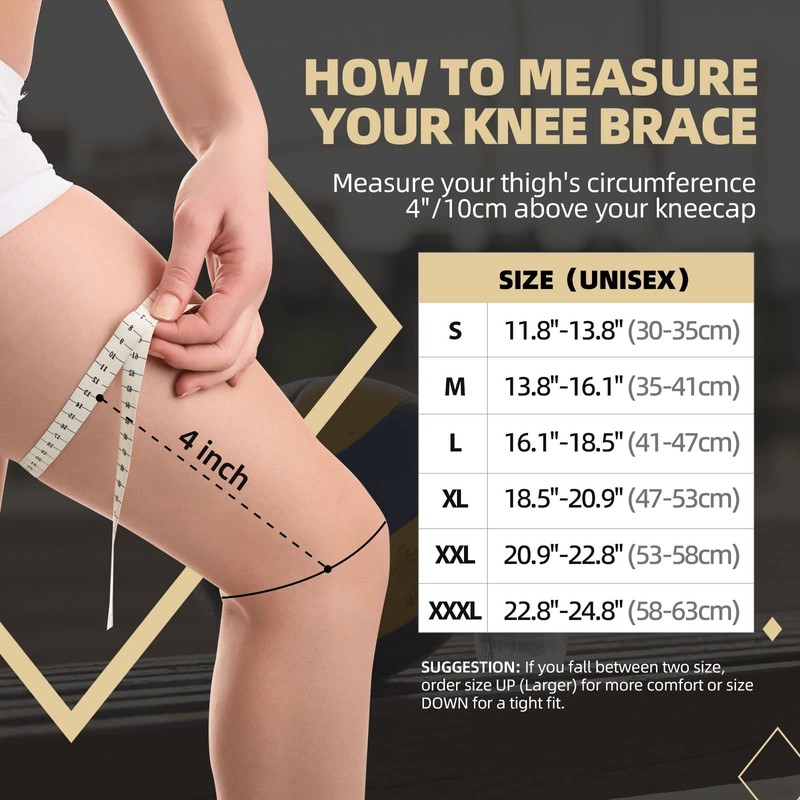Pack of 2 Copper Knee Support for Men and Women,