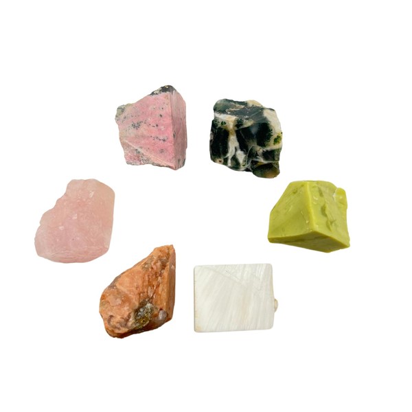 GEMSCITE Healing Crystals and Stones for Love Manifestation, Set of