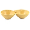 Boston International Stoneware Divided Serving Bowl, 10 x 5-Inches, Honeycomb
