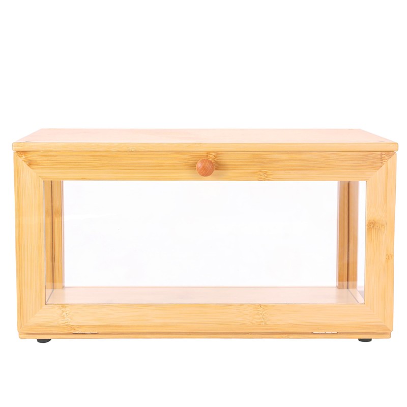 ETMI Bamboo Bread Box for Kitchen Countertop Pastry Display case