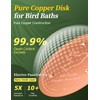 Mellbree 3-Pack Bird Bath Copper Disk, 0.6mm Reinforced 99.99% Pure