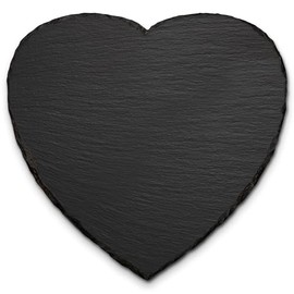 mtb more energy Slate Sign Plate Heart [1 Piece] – 20 x 20 cm – Heart Shape – DIY – for Labelling or Engraving Yourself for Gifts, Crafts, Household, Garden