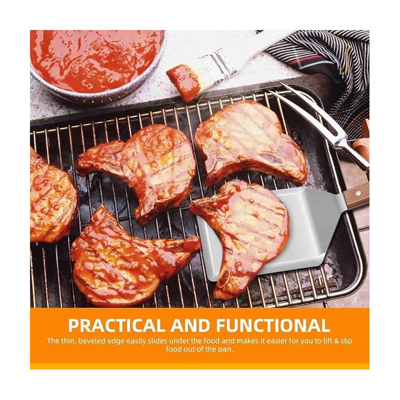 Stainless Steel Griddle Grill Spatula, Large Burger Spatula, Extra Wide