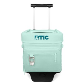 RTIC 40 Can Everyday Wheeled Cooler, Soft Sided Insulated Portable Rolling Collapsible Cooler Bag with Wheels and Handle for Outdoor, Beach, Camping, Sports, Travel, Leakproof, Fresh Mint