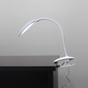 Simple Designs LD2021-GRY Flexi Rounded Clip Light LED Desk Lamp,