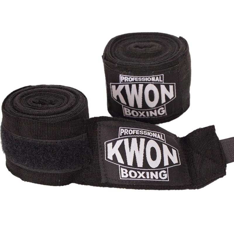 Kwon Professional Boxing Bandage Elastic Black/Red/White, black
