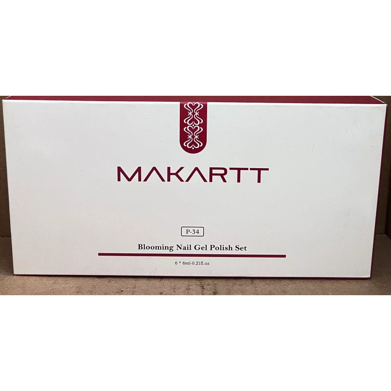 Makartt Blooming Nail Gel Polish Collection Set 6pc