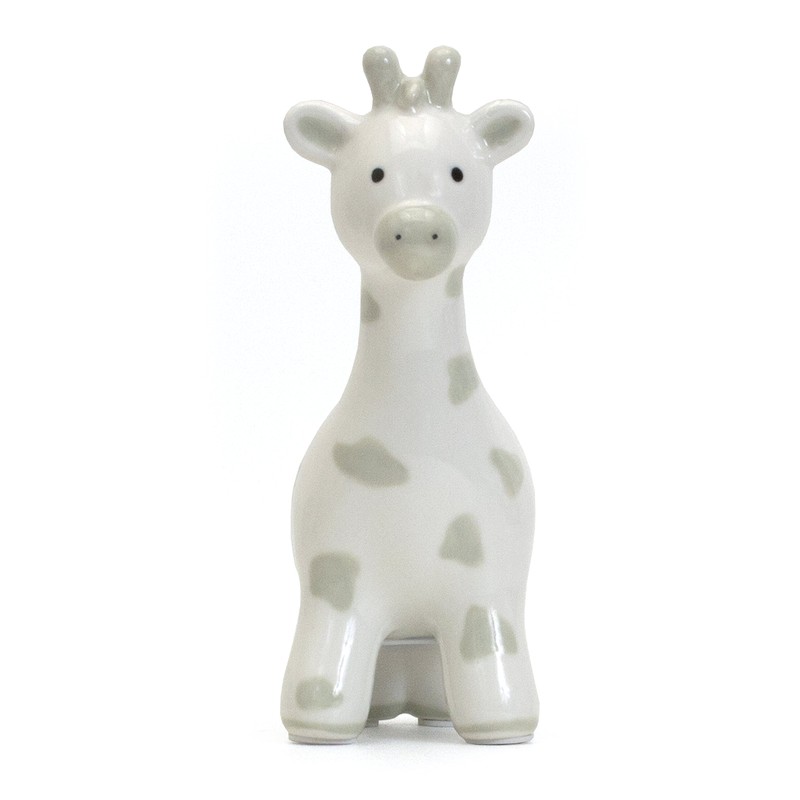 Child to Cherish Spotted Giraffe Piggy Bank, Gray
