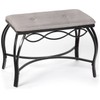 Mango Steam Heather Gray Shoe Bench - Vanity Seat for