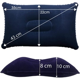 Almohadas inflables de viaje TRIXES azules (Set de 2)