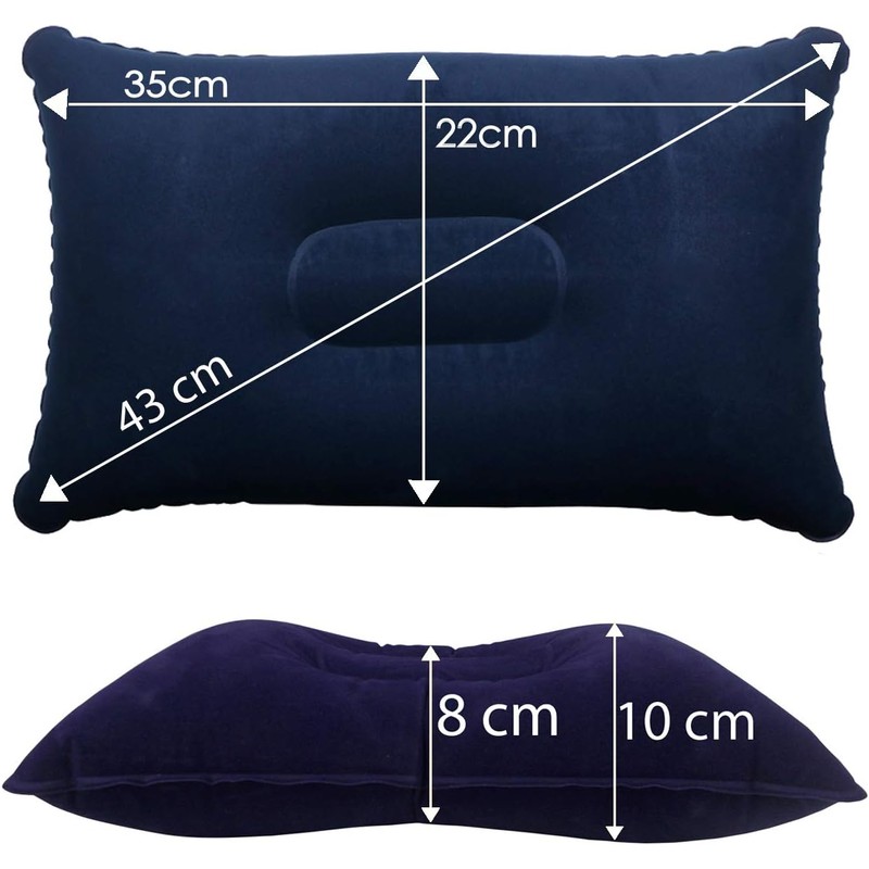 Almohadas inflables de viaje TRIXES azules (Set de 2)