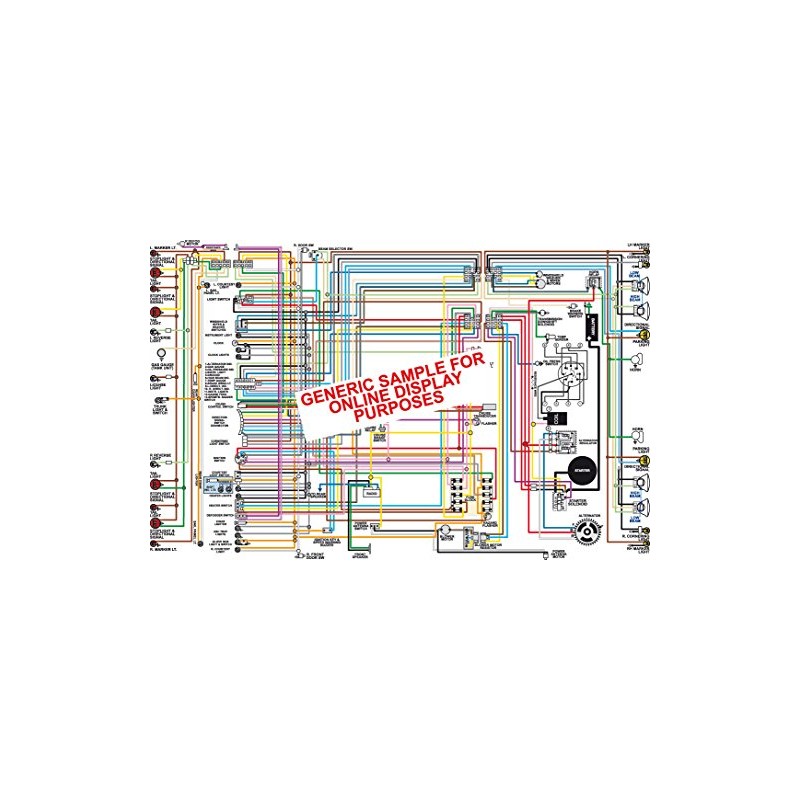 Classic Car Wiring Full Color Laminated Wiring Diagram Fits 1957