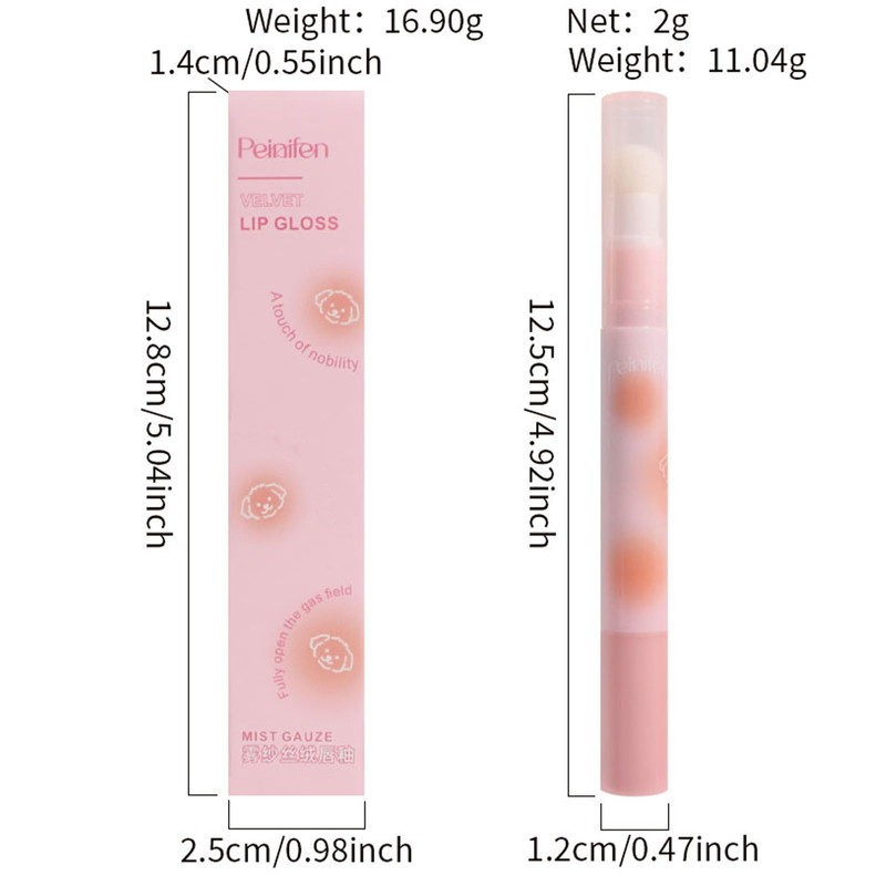MooGlamor 6 Pcs Red Matte Lip Gloss Stick Set with