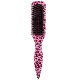 Leopard Print Hair Brush Women, Slick Back Hair Brush Pink Leopard Print Slick Back Brushs, Soft Bristle Hairs Brushs Sleek Pink Hairbrush, Applicable to Various Hairstyles