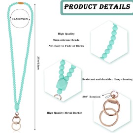 LEGENTLISUR Lanyard with ID Card Holder Lanyards for Women Removable Lanyard with ID Card Holder Cute Teacher Lanyard Gifts for Women Teachers (Mint Cream)