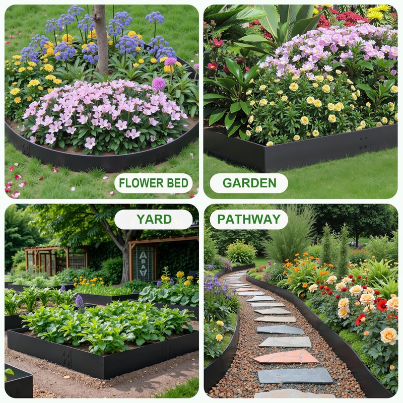 Steel Landscape Edging 6-Pack, 10" H X 40" L Bendable