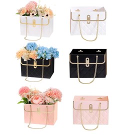 BDHI 6pcs Flower Boxes for Bouquets Portable Flower Gift Boxes Arranging Accessories for Birthdays, Mother's Day, Weddings(Y308-6)