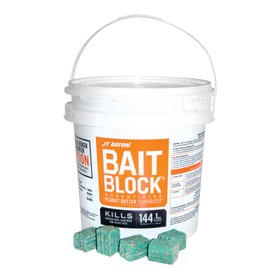 JT Eaton Anticoagulant Rodenticide Bait Block for Mice and Rats, Made in USA, Peanut Butter Flavor, 9 lb Pail of 144 Blocks
