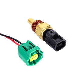 Engine Coolant Temperature Sensor with Connector Wiring Compatible for Chrysler Dodge Dakota Jeep Vehicles 56027873 TS10175 5S1500 SU3035 TX81