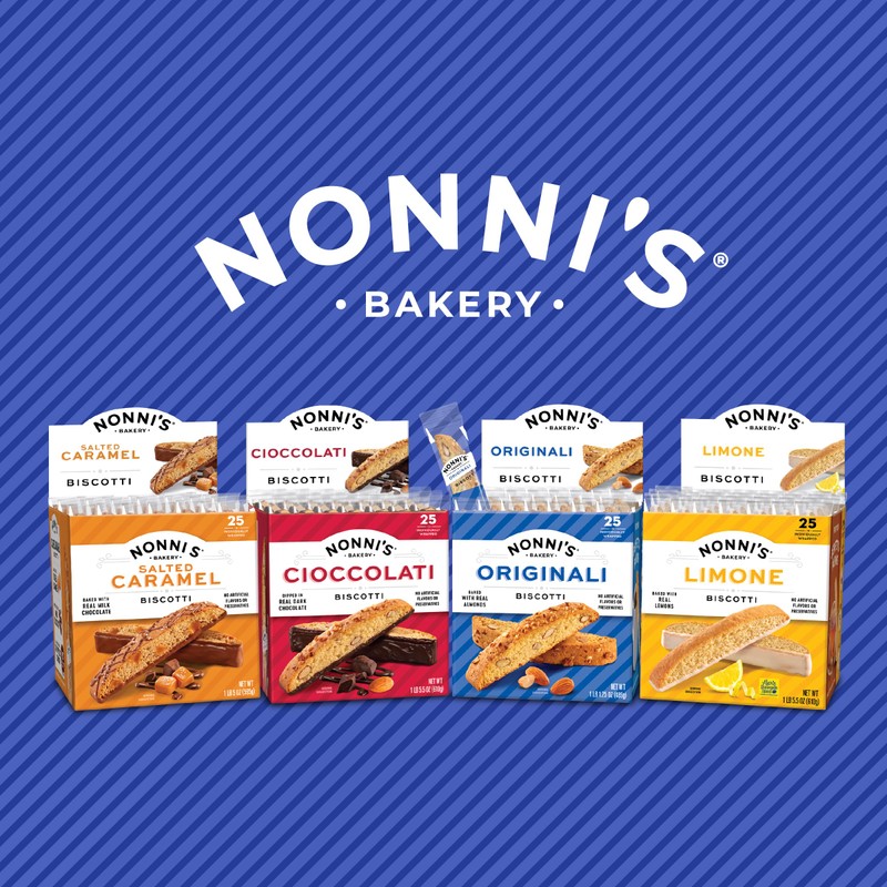 Nonni's Cioccolati Dark Chocolate Almond Biscotti Cookies – Individually Wrapped