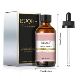 EUQEE Fresh Linen Fragrance Oil 60ml Premium Fragrance Essential Oil for Aromatherapy, Diffusers, DIY Bath Bombs, Candle Making (2.02 Fl oz)