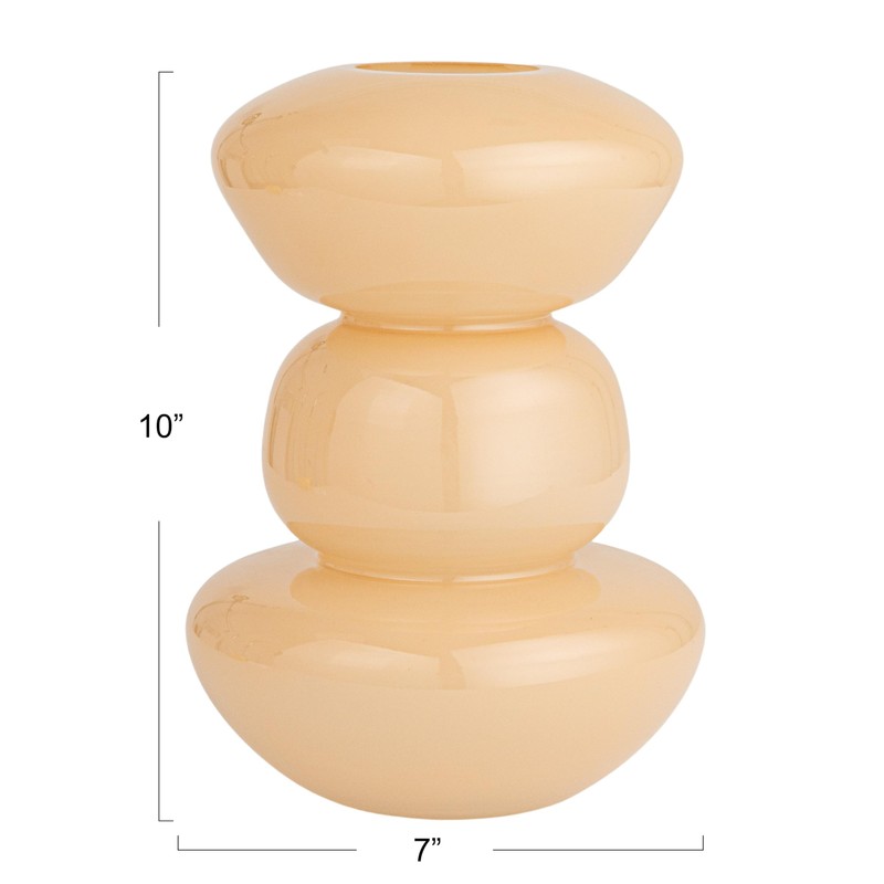 Bloomingville Tall Natural Elegance Glass Vase, Nude Color