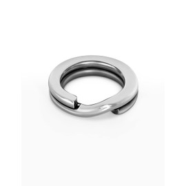 BLUEWING Stainless Steel Split Ring 25pcs Flat Ring High Strength Ring for Saltwater Freshwater Fast Change Rings Tackle Jigging Lure Connector, 33lbs