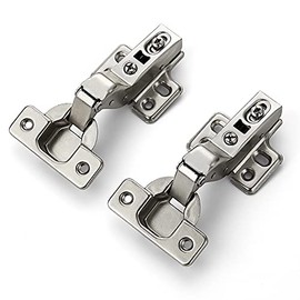 Ravinte 4 Pack 2 Pairs European Kitchen Cabinet Hinges Soft Close Insert Cabinet Door Hinges Heavy-Duty Frameless Adjustable Concealed Cabinet Cup Hinge