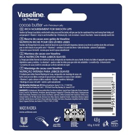 Vaseline Lip Therapy Cocoa Butter Lip Balm, 6 Pack