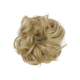 IWOWHERO Elastic Curly Hair Bun Extension Scrunchie Synthetic Wave Hairpiece for Women Durable Easy to Wear for Party Ball Gathering Photographs