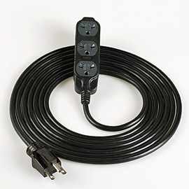 15FT 14 Gauge SJTW Power Cord, 15 A 240V Power Extension Cord Power Stirp for Led Grow Lights, Digital Ballast, Yodotek