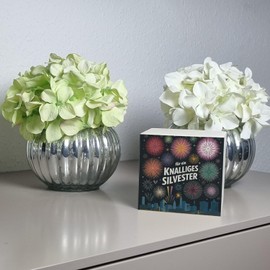 Fireworks New Year's Eve Money Box Made of Wood - Bright New Year's Eve Colourful Fireworks Illustration with Skyline Rockets Festive for a Bright Start to the New Year