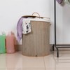 Round Mendong Collapsible Waterproof Laundry Hamper with Lid and Handles