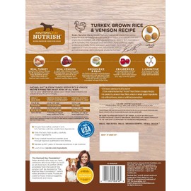 Rachael Ray Nutrish Super Premium Dry Dog Food, Turkey, Brown Rice & Venison Recipe