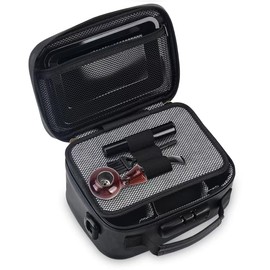 Gosstek PU Leather Smell Proof Storage Bag with Combination Lock, Premium Functional Travel Stoage Box case, Durable Storage Pouch for Home and Travel (Black)