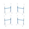 Better Sporting Dogs 4 Pack Adjustable Dog Agility Bar Jumps w/Cup Strips | Competition-Style Jump Cups for Height Class & Safe Displacement