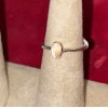 Natural Creations sterling silver stackable ring Size 10 Rainbow Moonstone