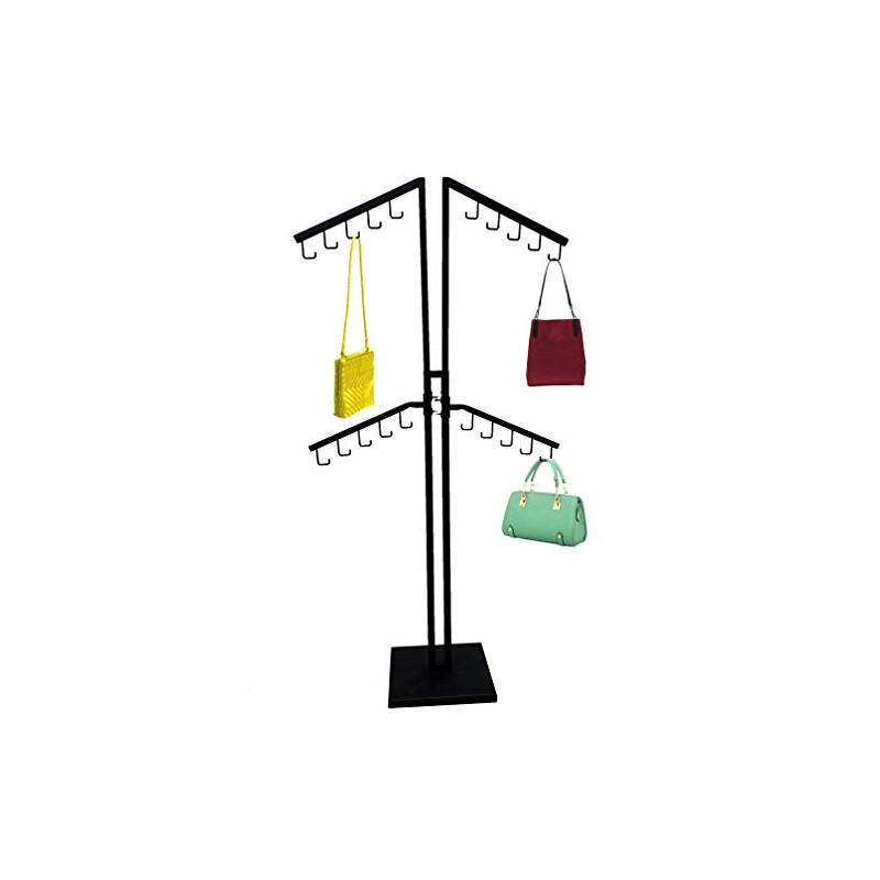 Only Hangers Four Arm Chrome Handbag Rack with Adjustable Height